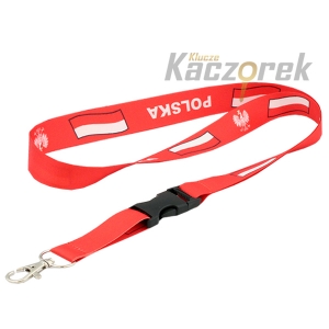 Klíčenka 087 - 20 mm - rychloupínací - Polsko - červená
